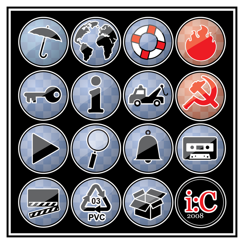 Conjunto de ícones de alfinetes variados