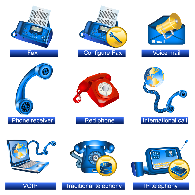 vector de iconos de instalaciones de comunicación