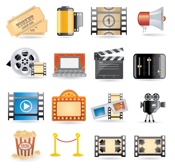 icono de película vector 4 icono de película vector 4