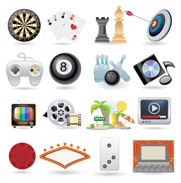 iconos de entretenimiento de vida encantadora