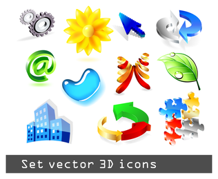 some threedimensional icon vector some threedimensional icon vector