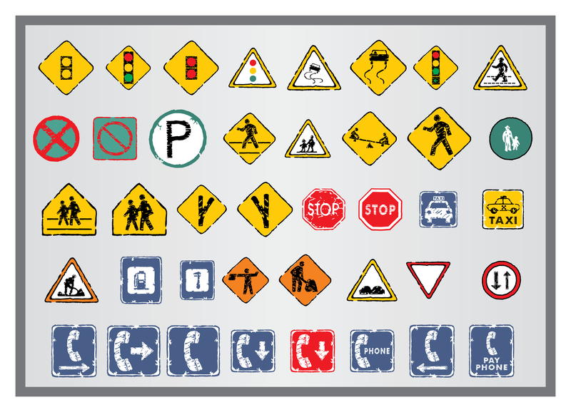 Icono de señales de tráfico antiguo 5