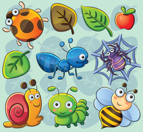La encantadora planta de insectos 02 Vector