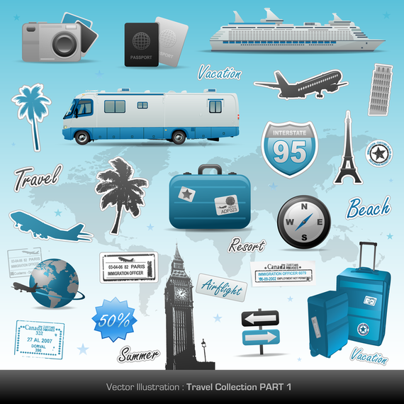Travel Theme Vector Travel Theme Vector