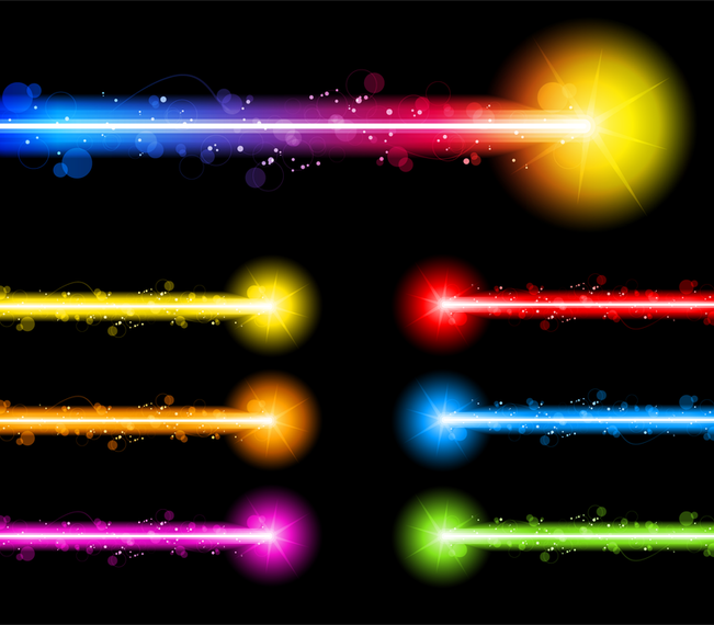 Gorgeous Neon Effects 01 Vector - Vector download