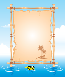 Vector Beach Theme Bulletin Board