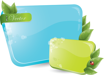 Caixa de Diálogo Azul e Verde 01 Vector