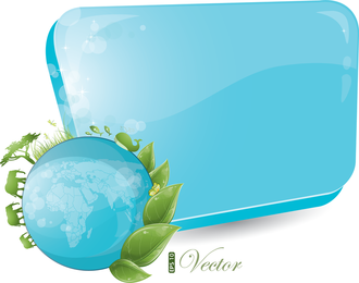 Vector de diálogo azul y verde 02
