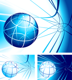 Esfera abstrata com linhas