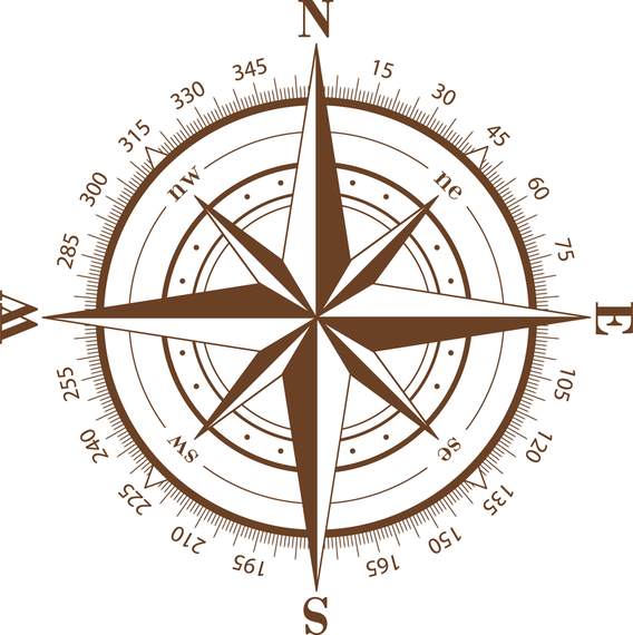 Isolated compass illustration Isolated compass illustration