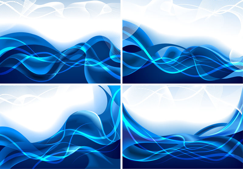 Líneas dinámicas de vector azul