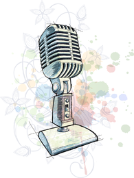 Hand Microphone Vector Hand Microphone Vector