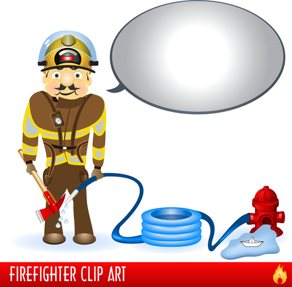 Firefighters And Fire Equipment 03 Vector Firefighters And Fire Equipment 03 Vector