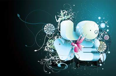 Threedimensional Character Theme Vector