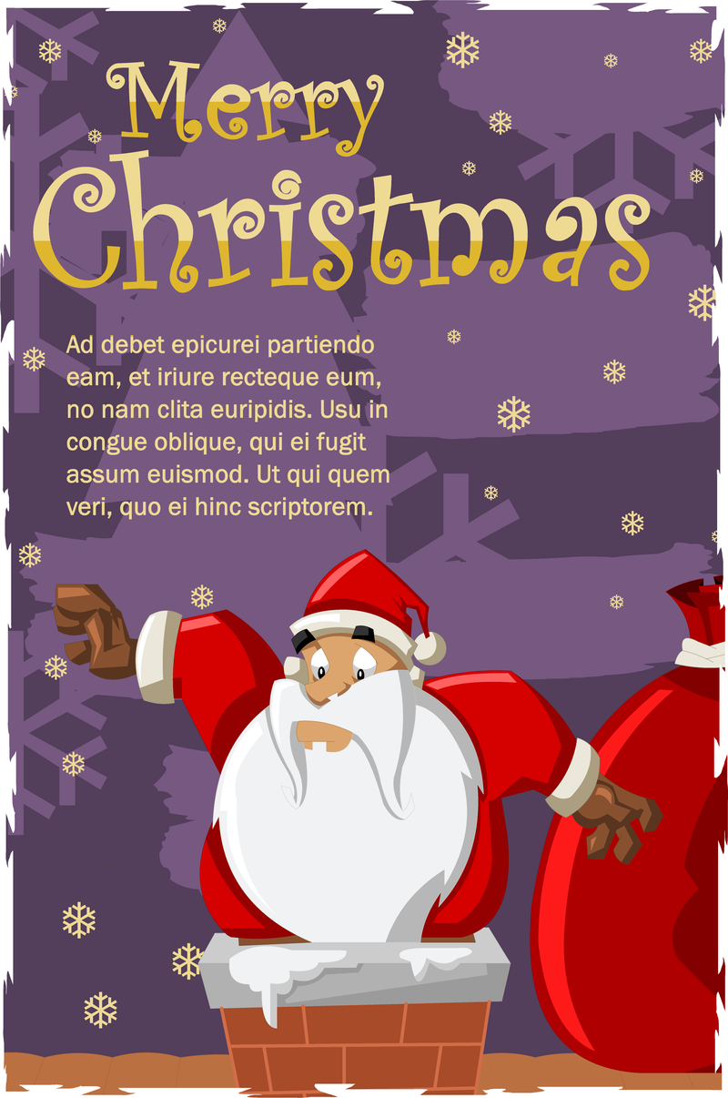 Vetor engraçado do papai noel