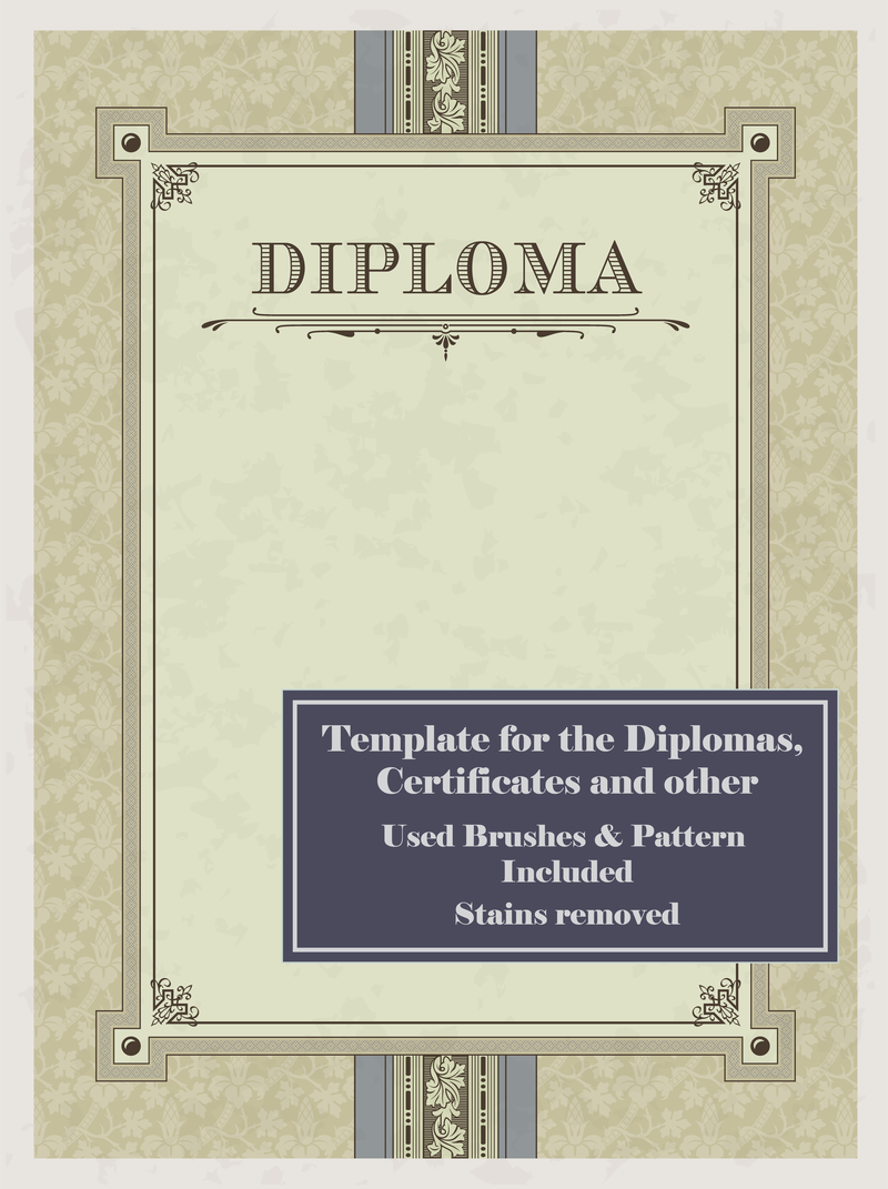 Modelo de diploma ornamentado