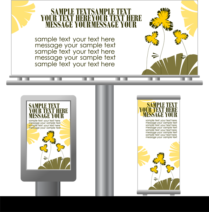 Light Box Billboards 1 Template Design Vector