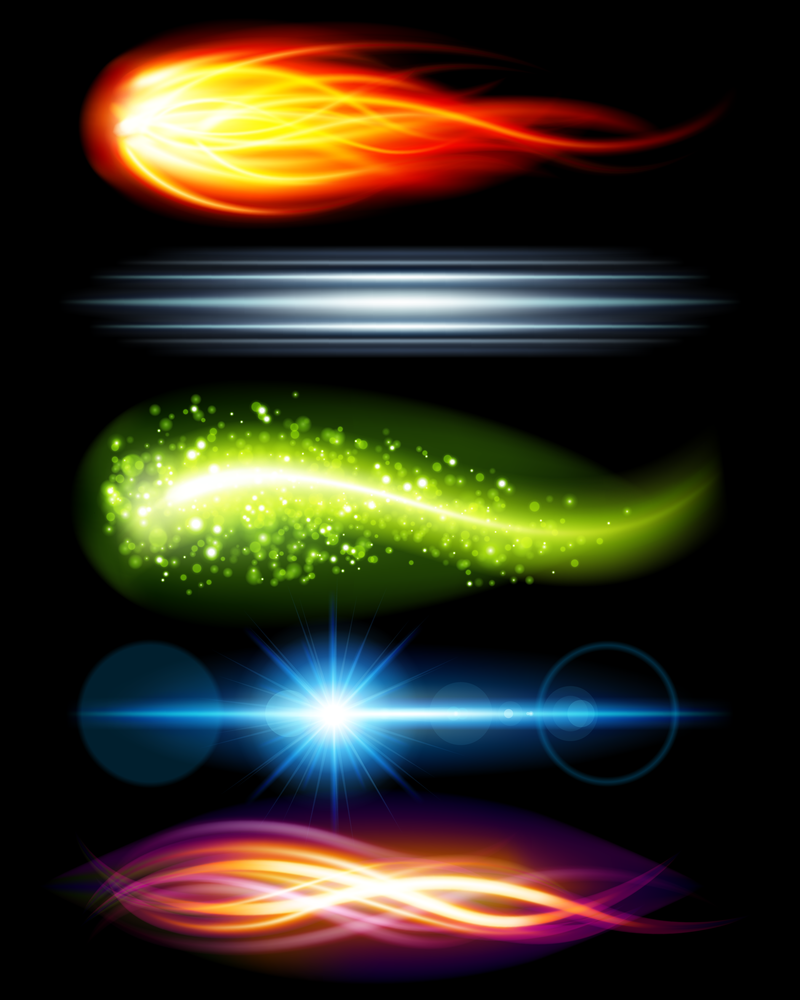Bright Lighting Effects 05 Vector Vector Download