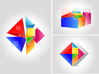 Vector cambiante de siete colores