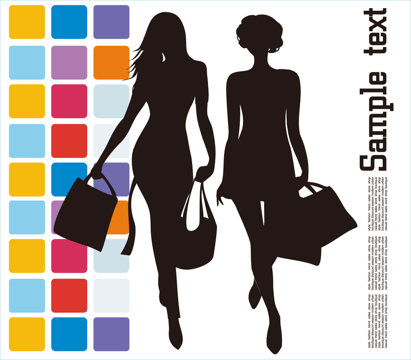 Mode-Einkaufs-Vektor-Illustration