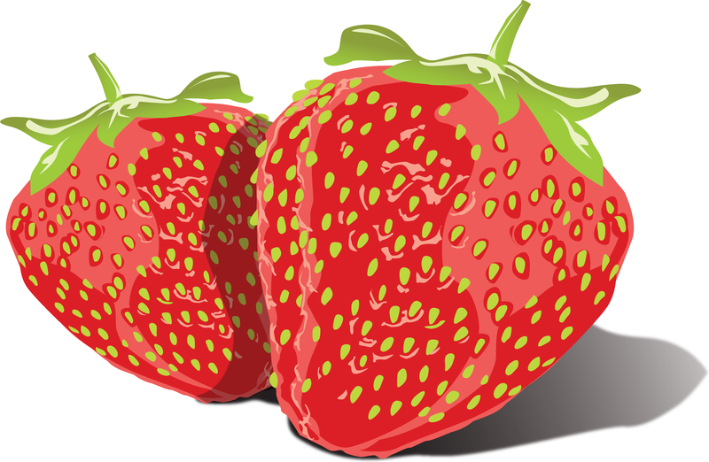 Kostenlose Vektor leckere Erdbeeren