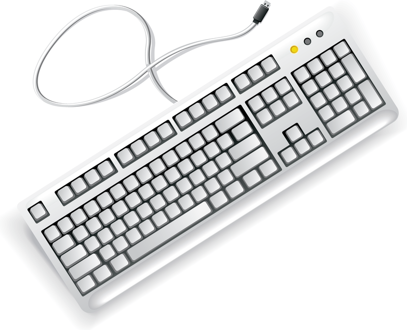 Vector de teclado de computadora blanco