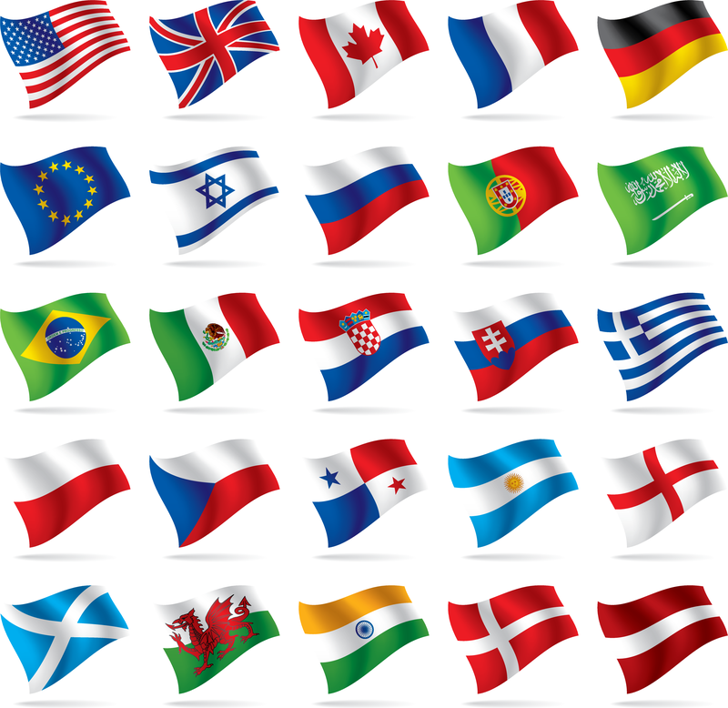 Banderas Del Mundo Ilustracion De Vectores Images 8037