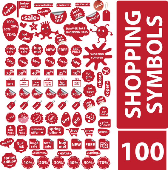 100 Kostenlose Vektor Shopping Symbole Vektor Download