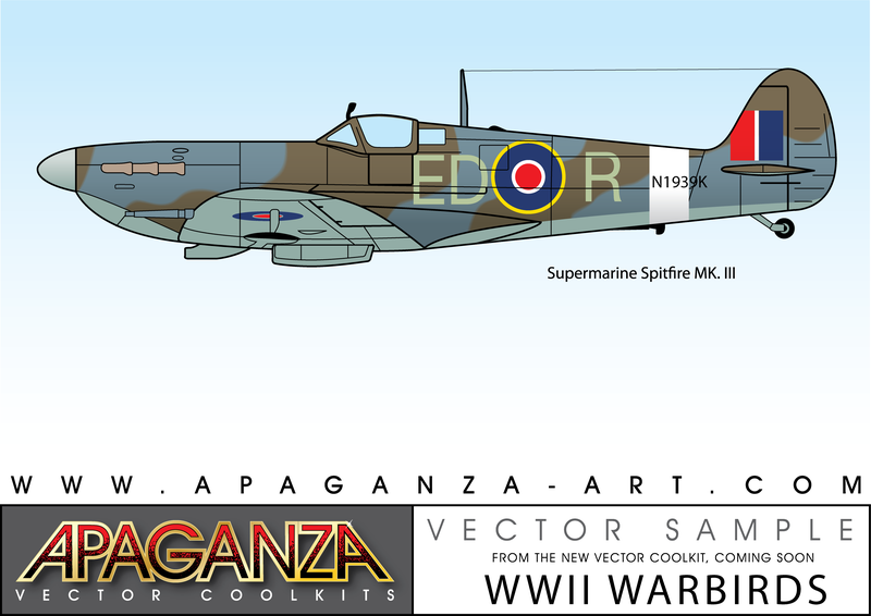 Supermarine Spitfire Mkiii Vector Supermarine Spitfire Mkiii Vector