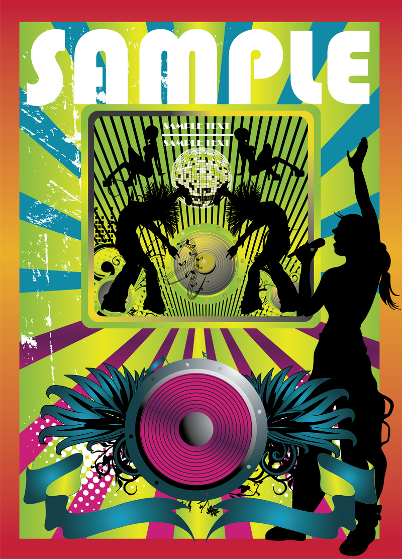 Disco Poster Illustration - Vector download