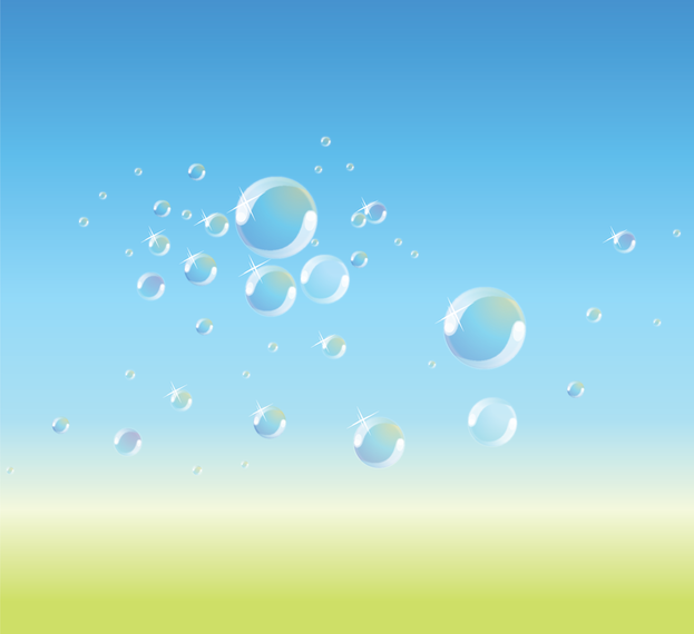 Bubbles background over gradient - Vector download