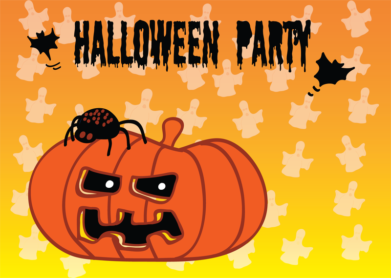 Convite para festa de Halloween