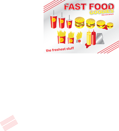 Cartel de comida rápida con golosinas.