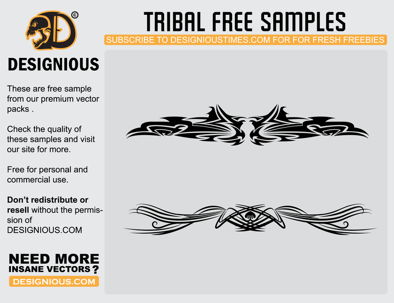 Diseño de conjunto de ilustración de muestra tribal