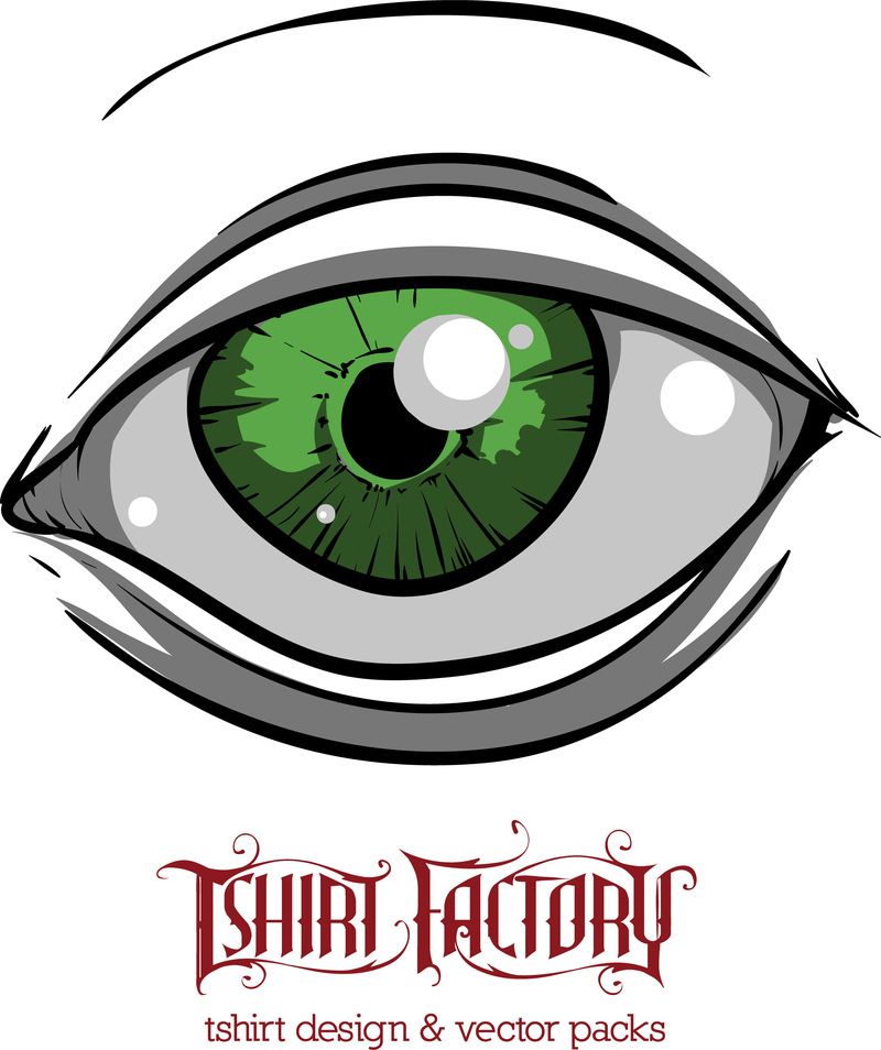 Green eye illustration - Vector download