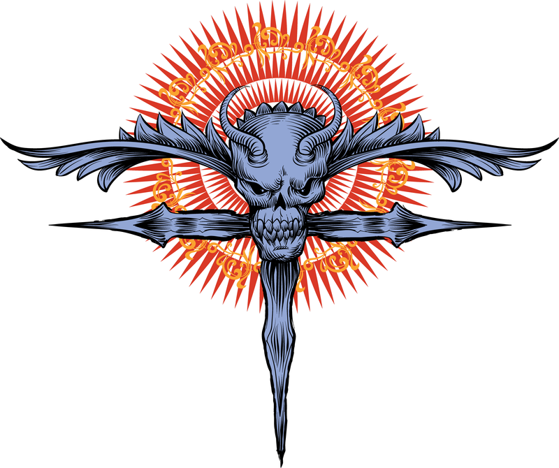 Religious Skull Vector Download
