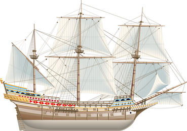 Vector de galeón español
