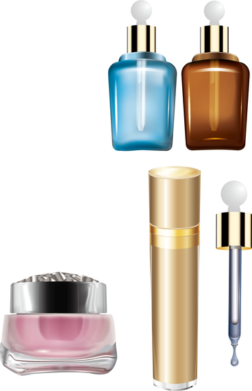 Vector de botellas de cosmeticos Vector de botellas de cosmeticos