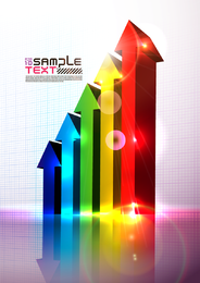 Vector de gráficos 3D brillante