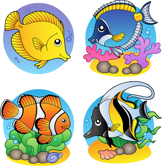 Cute Marine Animals Vector Cute Marine Animals Vector