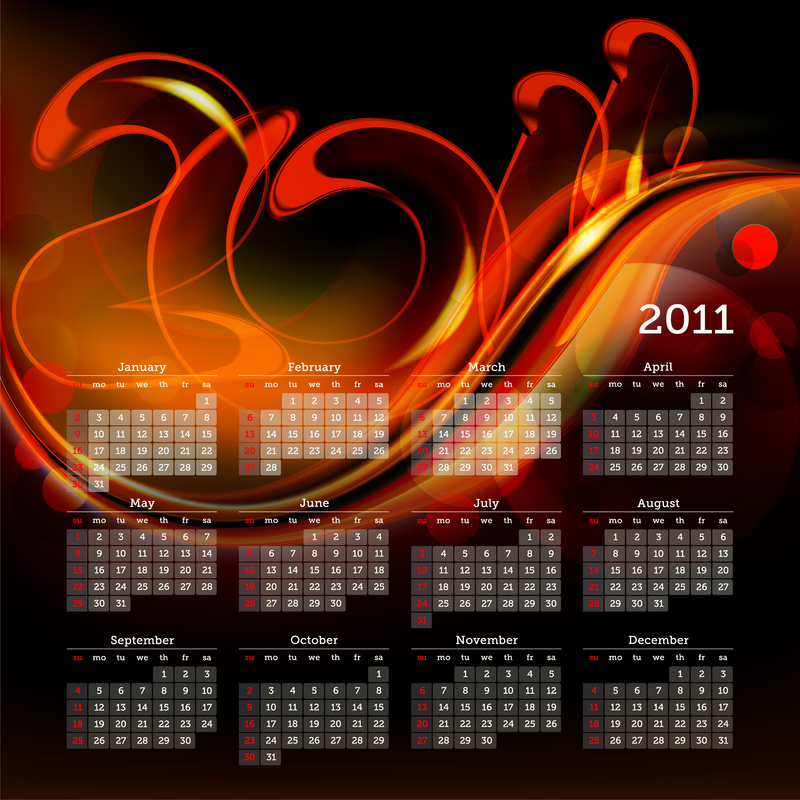2011 Feuerkalender Vorlage