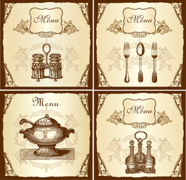Menu Vector Retro Talheres