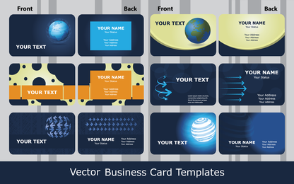 Sentido De Las Plantillas De Tarjetas De Visita Tecnología Azul 01 Vector