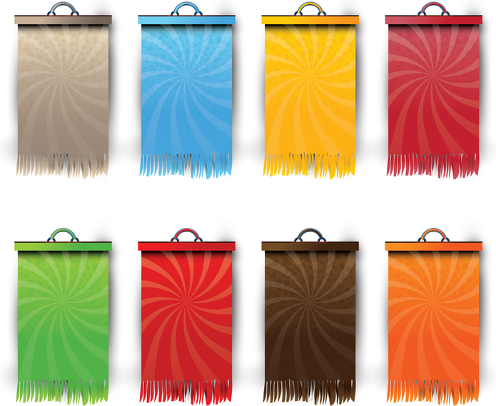 Set of 8 colorful lables Set of 8 colorful lables