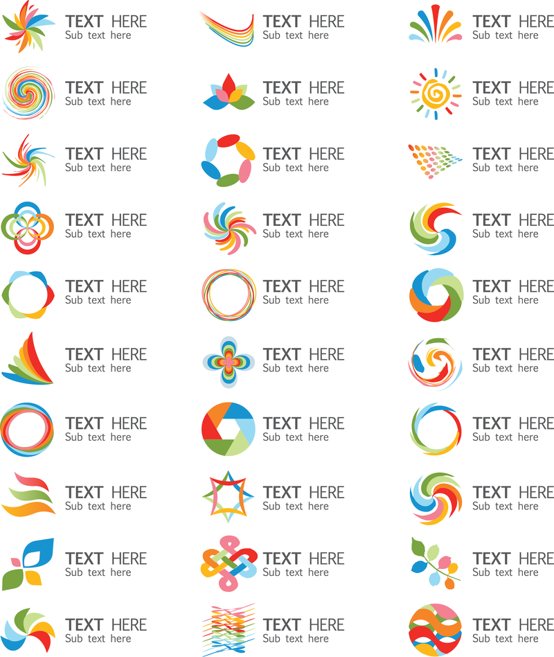 Eine Reihe von schönen Vektorgrafiken Logo