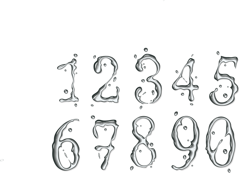 Número de gotas de agua Vector de textura