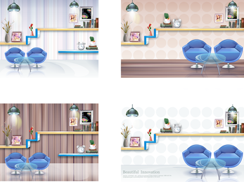 The Room Furnishings Vector Fashion