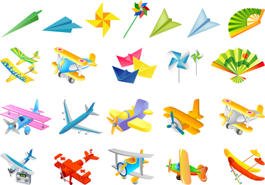 El segundo vector de juguetes para niños