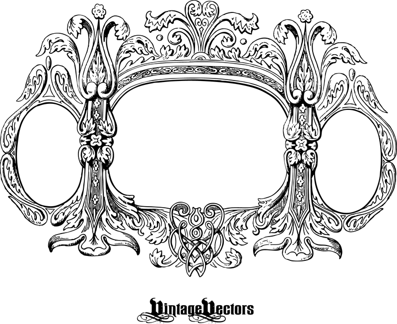 B&W detailed frame design