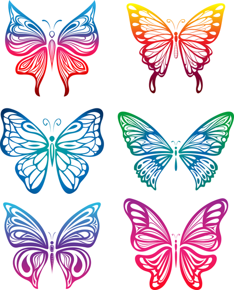 Butterfly Paper Cutting Vector - Vector download